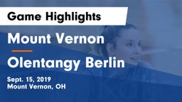 Mount Vernon  vs Olentangy Berlin  Game Highlights - Sept. 15, 2019
