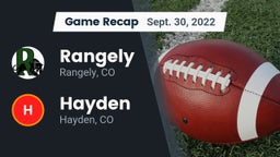 Recap: Rangely  vs. Hayden  2022