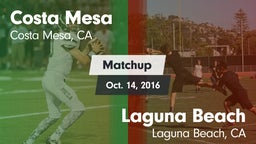 Matchup: Costa Mesa High vs. Laguna Beach  2016