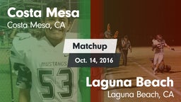 Matchup: Costa Mesa High vs. Laguna Beach  2016