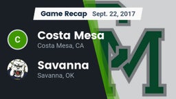 Recap: Costa Mesa  vs. Savanna  2017