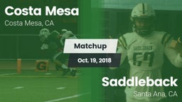 Matchup: Costa Mesa High vs. Saddleback  2018