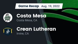 Recap: Costa Mesa  vs. Crean Lutheran  2022