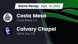 Recap: Costa Mesa  vs. Calvary Chapel  2022