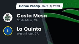 Recap: Costa Mesa  vs. La Quinta  2023