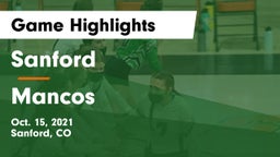 Sanford  vs Mancos Game Highlights - Oct. 15, 2021