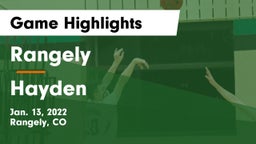 Rangely  vs Hayden  Game Highlights - Jan. 13, 2022