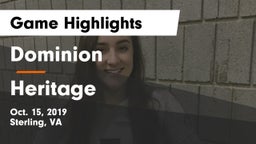Dominion  vs Heritage  Game Highlights - Oct. 15, 2019