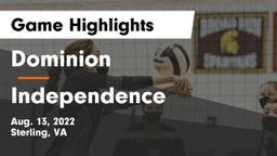 Dominion  vs Independence  Game Highlights - Aug. 13, 2022