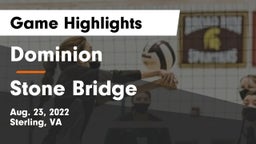 Dominion  vs Stone Bridge  Game Highlights - Aug. 23, 2022