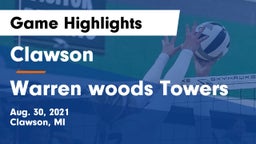 Clawson  vs Warren woods Towers Game Highlights - Aug. 30, 2021