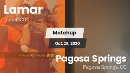 Matchup: Lamar  vs. Pagosa Springs  2020