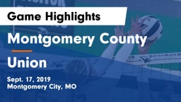 Montgomery County  vs Union  Game Highlights - Sept. 17, 2019