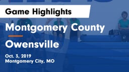 Montgomery County  vs Owensville  Game Highlights - Oct. 3, 2019