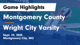 Montgomery County  vs Wright City Varsity Game Highlights - Sept. 24, 2020