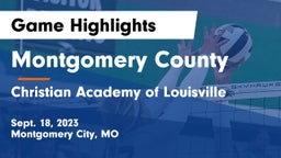 Montgomery County  vs Christian Academy of Louisville Game Highlights - Sept. 18, 2023