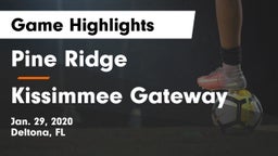 Pine Ridge  vs Kissimmee Gateway Game Highlights - Jan. 29, 2020