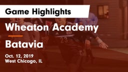 Wheaton Academy  vs Batavia  Game Highlights - Oct. 12, 2019