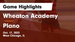 Wheaton Academy  vs Plano  Game Highlights - Oct. 17, 2023