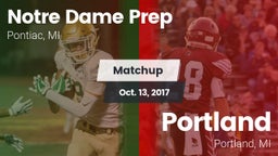 Matchup: Notre Dame Prep vs. Portland  2017