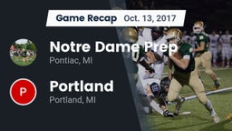 Recap: Notre Dame Prep  vs. Portland  2017