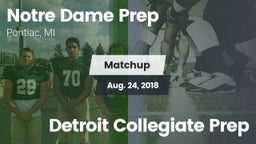 Matchup: Notre Dame Prep vs. Detroit Collegiate Prep 2018