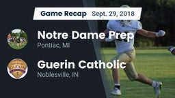 Recap: Notre Dame Prep  vs. Guerin Catholic  2018