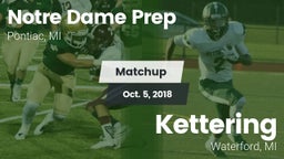 Matchup: Notre Dame Prep vs. Kettering  2018