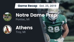 Recap: Notre Dame Prep  vs. Athens  2019