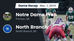 Recap: Notre Dame Prep  vs. North Branch  2019