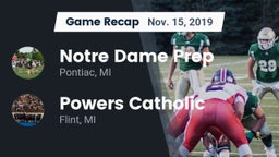 Recap: Notre Dame Prep  vs. Powers Catholic  2019