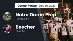 Recap: Notre Dame Prep  vs. Beecher  2020