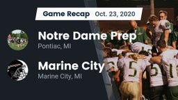 Recap: Notre Dame Prep  vs. Marine City  2020