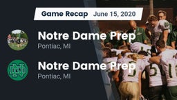 Recap: Notre Dame Prep  vs. Notre Dame Prep  2020