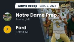 Recap: Notre Dame Prep  vs. Ford  2021