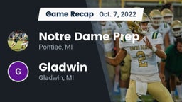 Recap: Notre Dame Prep  vs. Gladwin  2022