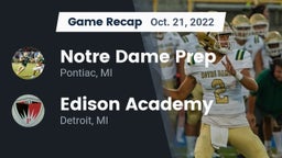 Recap: Notre Dame Prep  vs.  Edison Academy  2022