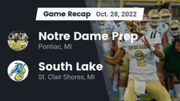 Recap: Notre Dame Prep  vs. South Lake  2022