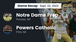 Recap: Notre Dame Prep  vs. Powers Catholic  2023