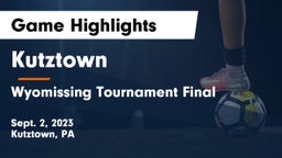 Kutztown  vs Wyomissing Tournament Final Game Highlights - Sept. 2, 2023