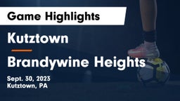 Kutztown  vs Brandywine Heights  Game Highlights - Sept. 30, 2023