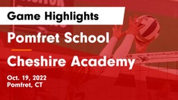 Pomfret School vs Cheshire Academy  Game Highlights - Oct. 19, 2022
