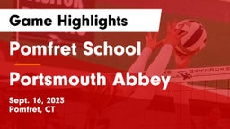 Pomfret School vs Portsmouth Abbey  Game Highlights - Sept. 16, 2023