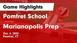 Pomfret School vs Marianapolis Prep Game Highlights - Oct. 4, 2023