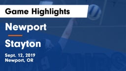 Newport  vs Stayton  Game Highlights - Sept. 12, 2019