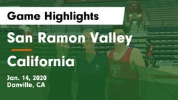 San Ramon Valley  vs California  Game Highlights - Jan. 14, 2020