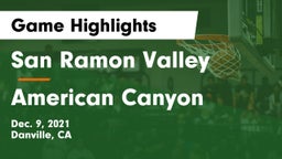 San Ramon Valley  vs American Canyon  Game Highlights - Dec. 9, 2021