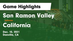 San Ramon Valley  vs California  Game Highlights - Dec. 10, 2021