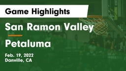 San Ramon Valley  vs Petaluma  Game Highlights - Feb. 19, 2022