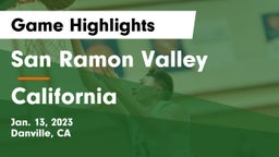 San Ramon Valley  vs California  Game Highlights - Jan. 13, 2023